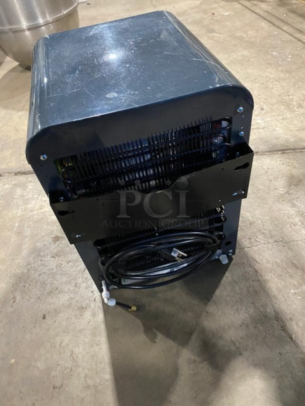 Alpine EcoStream charcoal gray electric countertop water dispenser, Model 3003, with UV, 120V 1 Phase, rear view.