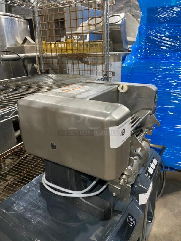 Bizerba S111 commercial meat tenderizer, electric-powered, countertop model, 120V, 1 phase, in heavy-duty stainless steel.