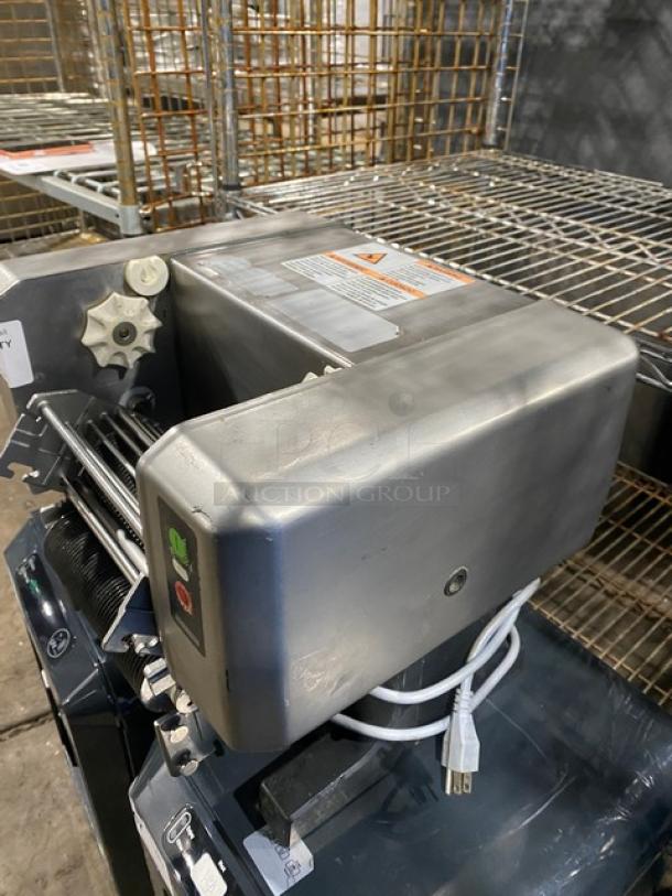 Bizerba S111 commercial electric meat tenderizer, heavy-duty, countertop model, SN: 11093353, 120V, 1 phase, in good condition.