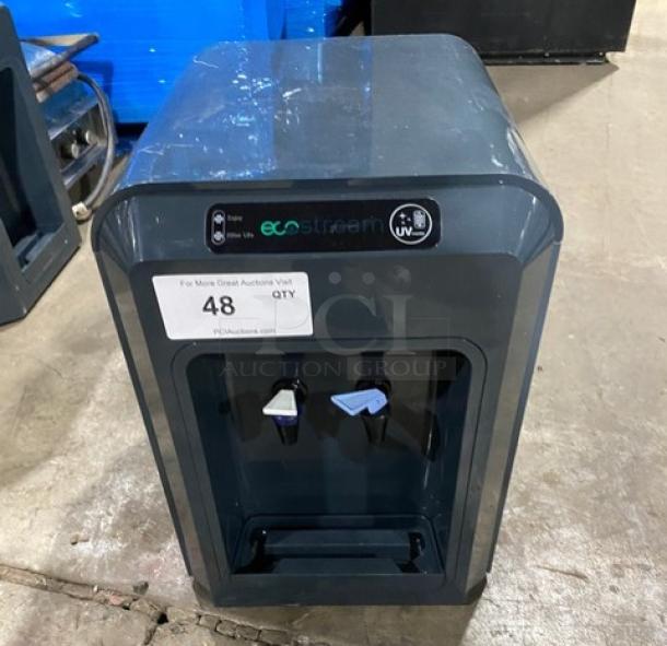 Alpine EcoStream 3003 charcoal gray electric countertop water dispenser, UV feature, hot/cold, Model: 3003 SN: 18060098.