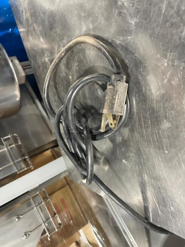 Vero stainless steel electric countertop water dispenser with drip tray, includes power cord, slightly worn condition.