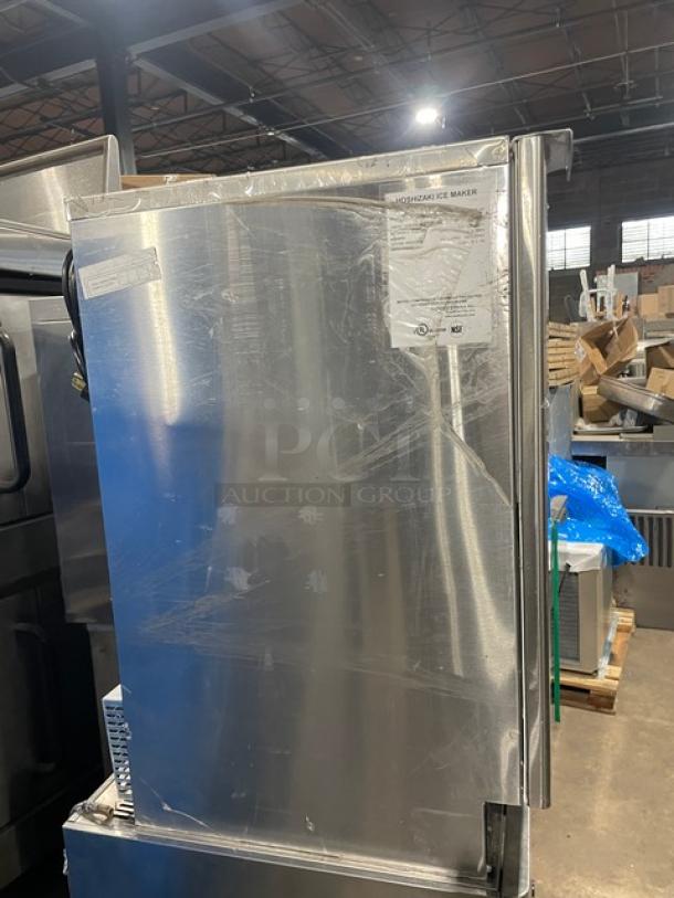 Hoshizaki AM-50BAE-AD stainless steel undercounter ice maker, electric, 115-120V, 1 phase, commercial use.