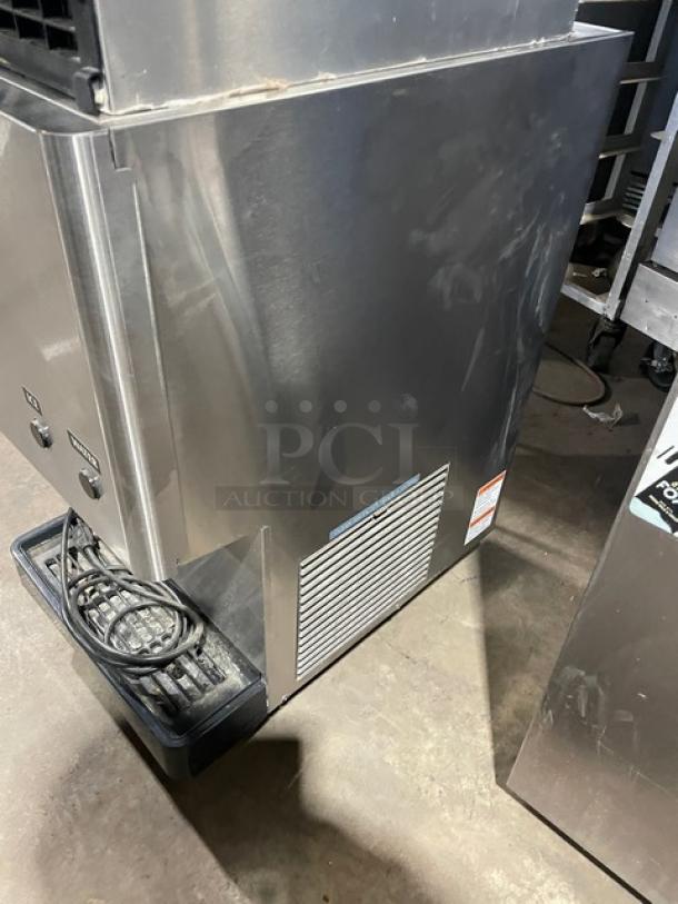 Hoshizaki DCM-270BAH countertop ice maker/water dispenser, stainless steel, electric, with drip tray, on legs, 115-120V, 1 phase.