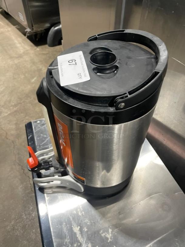 Bunn SHSERVER stainless steel 1.5-gal. insulated coffee server, Decaf style, commercial use, good condition, visible label.