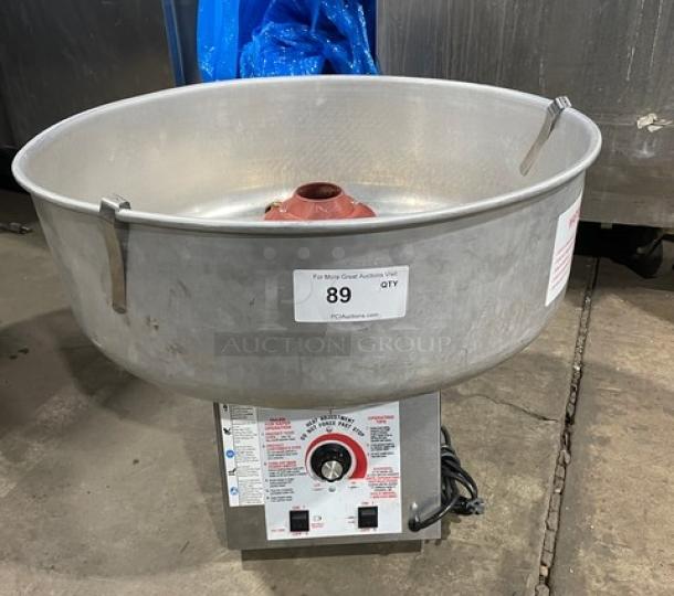 Gold Medal Econo Floss 3017SS stainless steel countertop cotton candy machine, commercial-grade, electric 120V. Model: 3017SS.