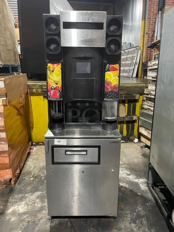 Manitowoc Multiplex Series MB-8-1 smoothie workstation on single door undercounter cooler; stainless steel, 115V, on casters.