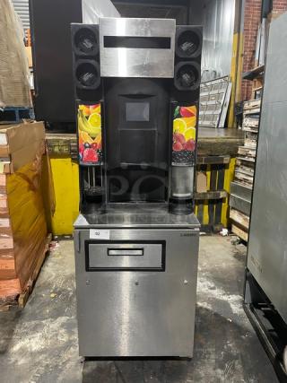 Manitowoc Multiplex Series MB-8-1 smoothie workstation on single door undercounter cooler; stainless steel, 115V, on casters.