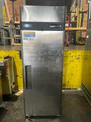 Turbo Air M3 Series stainless steel single door reach-in freezer, model M3F24-1. Energy Star certified, on casters, 115V, SN: M3F2L87294.