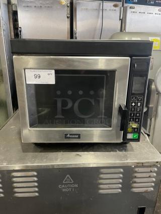 Amana! 2014! Late Model! Commercial Stainless Steel Electric Powered Countertop Heavy Duty Microwave Oven! With Programable Touchpad Controls! Model: RC30S2 SN: 2006120137! - Item #1226570