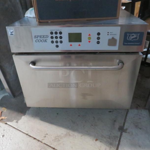 Stainless steel Duke Rapid Cook Microwave, Model DG-2, 208-240 Volt, 1 Phase, with digital controls, in used condition.