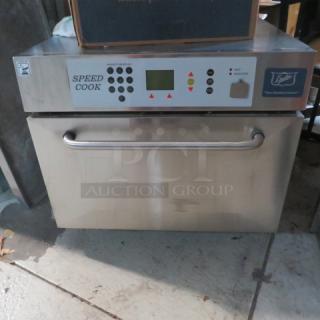 Stainless steel Duke Rapid Cook Microwave, Model DG-2, 208-240 Volt, 1 Phase, with digital controls, in used condition.