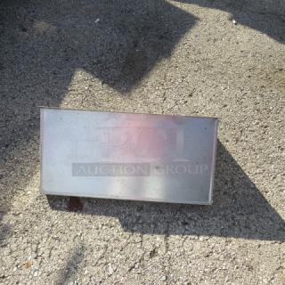 Stainless steel wall mount shelf, 36x13x13 inches, used condition, no visible labels or markings, sturdy construction.