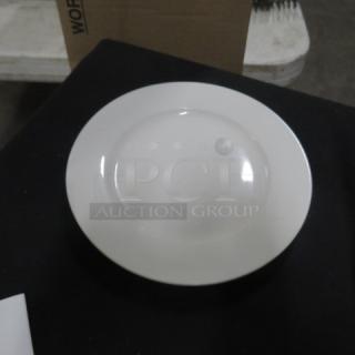 7.5-inch Maxwell Williams plate, white, gently used condition, smooth finish, model 10XBID.