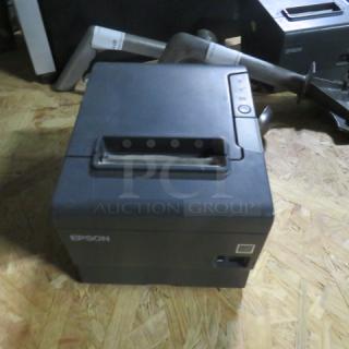 Epson Thermal Printer M244A, black, gently used, with visible brand logo and control buttons.