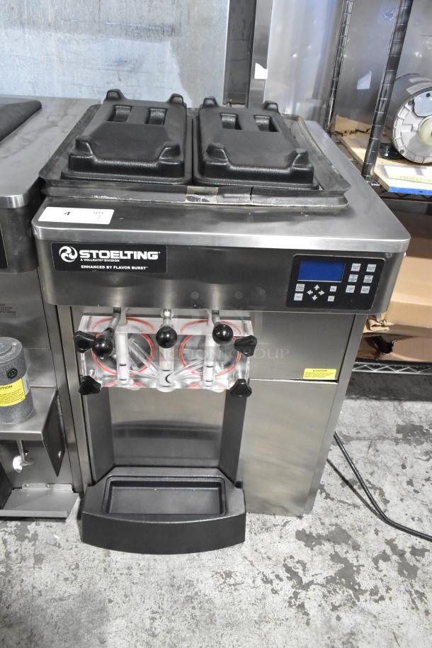 2024 Stoelting F131-38I2 stainless steel 2-flavor soft serve ice cream machine, commercial countertop, 208-240V, 1 phase.
