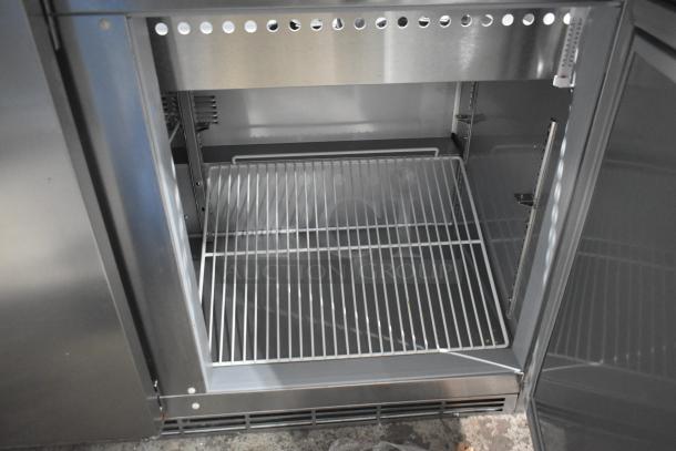 Beverage Air SPE72HC-30M Elite 72" 3-door stainless refrigerated prep table, scratch and dent, new condition, 115V.