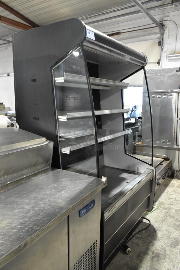 Federal Industries RSSM478SC commercial merchandiser, vertical open design, metal shelves, used condition, 120/208-240V, 1 phase.