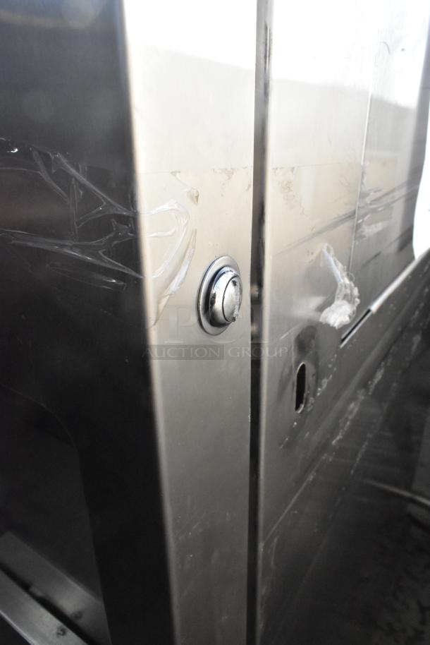 LATE MODEL JBT 2 GEN MFJ Fresh N Squeeze commercial citrus juicer, stainless steel, commercial casters, 120V.