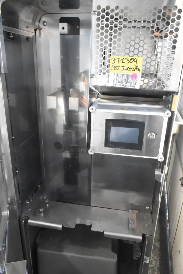 LATE MODEL! JBT 2 GEN MFJ stainless steel citrus juicer with touchscreen, in good condition, on casters. 120V, 1 phase.