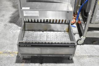 2018 Pitco Frialator PCC28 countertop fry warmer, stainless steel, 208V, 1 phase, model number visible, good condition.