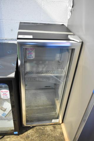 2017 IDW GS-4-023-EB metal mini cooler merchandiser, glass door, two shelves, 115 volts, visible "Balance" sticker.