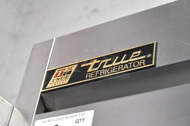 True T-35 stainless steel 2-door commercial cooler, features poly coated racks and commercial casters, 115V, 1 Phase.