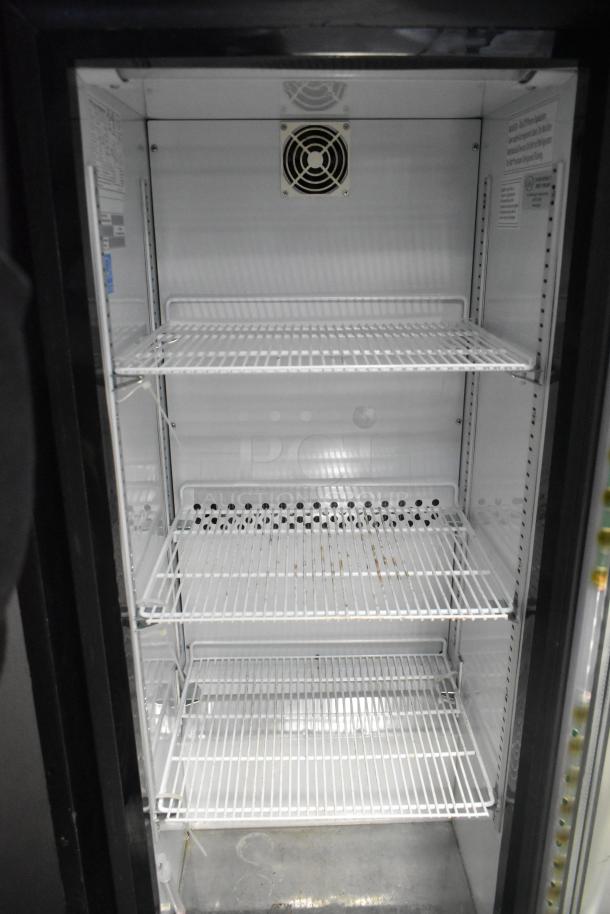 IDW G4-H0234B cooler, single door, metal, poly-coated racks, 115V, 1 phase, commercial use, interior view.