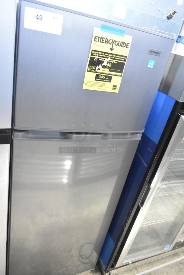 Frigidaire EFR780-T-6COM stainless steel reach-in cooler with freezer, new but scratch and dent, includes EnergyGuide label.