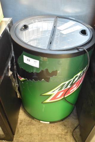IDW G-77 Metal Bottle Cooler Merchandiser, 115V, 1 Phase. Visible wear and tear on exterior. Label with lot number 53.