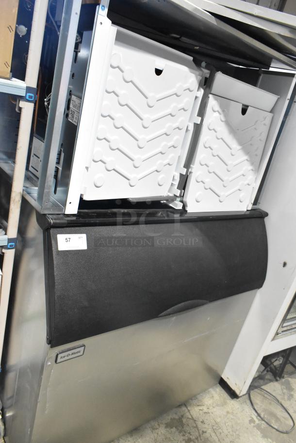 2023 Ice-O-Matic CIM1446HR6 commercial ice head and bin, stainless steel, 208-230V, 1 phase, excellent condition.