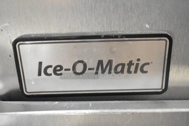 2023 Ice-O-Matic CIM1446HR6 Stainless Steel Commercial Ice Head on Bin, 208-230V, 1 Phase. Features brand logo.