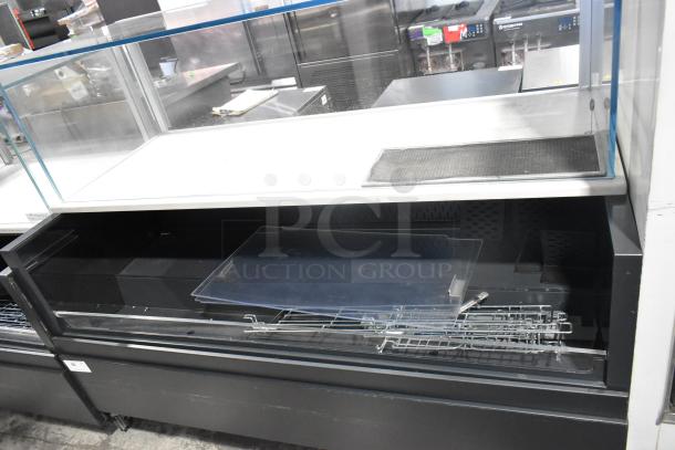 Structural Concepts SBZ6652DR metal commercial horizontal open grab-n-go merchandiser with top display case, 220V, 1 phase.