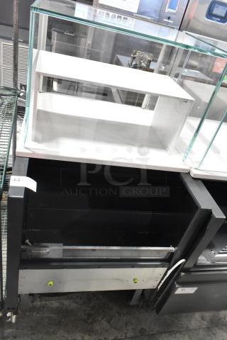 Structural Concepts SBZ2852DR metal merchandiser, top display case, open grab-n-go, 220V, 1 phase, excellent condition.