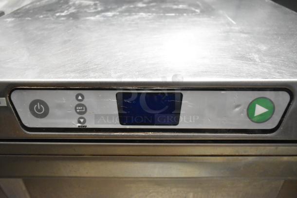 Hobart LXEH stainless steel undercounter dishwasher, digital control panel, 120/208-240V, 1 phase, minor wear.