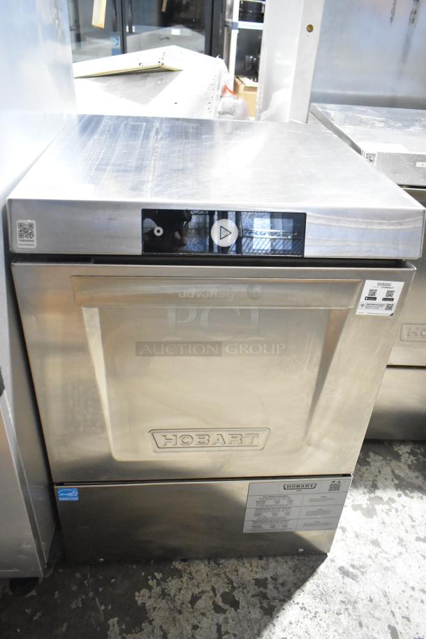 2024 Hobart LXNR stainless steel commercial undercounter dishwasher, 120/208-240 volts, 1 phase, pristine condition.