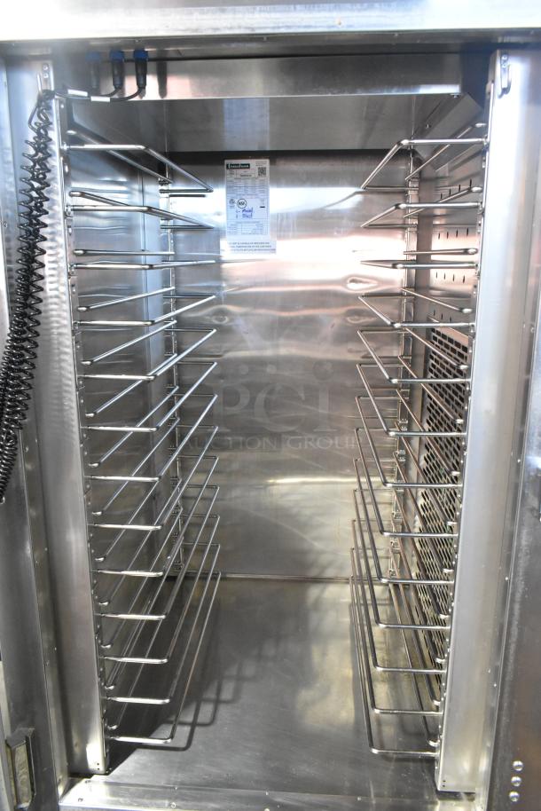 2019 Traulsen TBC13 stainless steel single door reach-in blast chiller with 3 probes, on commercial casters. Model TBC13.