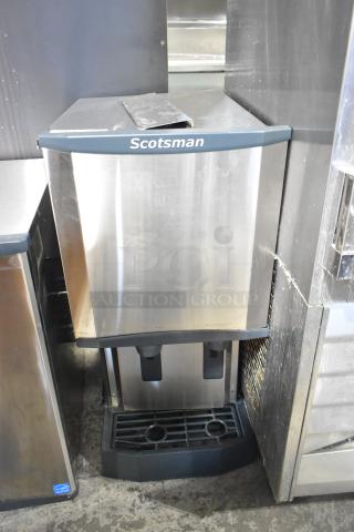 2018 Scotsman HID312A-1A Stainless Steel Commercial Meridian® Countertop Ice Machine and Water Dispenser - 12 lb. Bin Storage. 115 Volts, 1 Phase. - Item #1225731