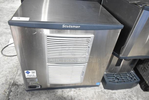 Scotsman C1030MA-32D stainless steel ice machine, Prodigy Plus Series, 30", medium cube, 1077 lb capacity, good condition.