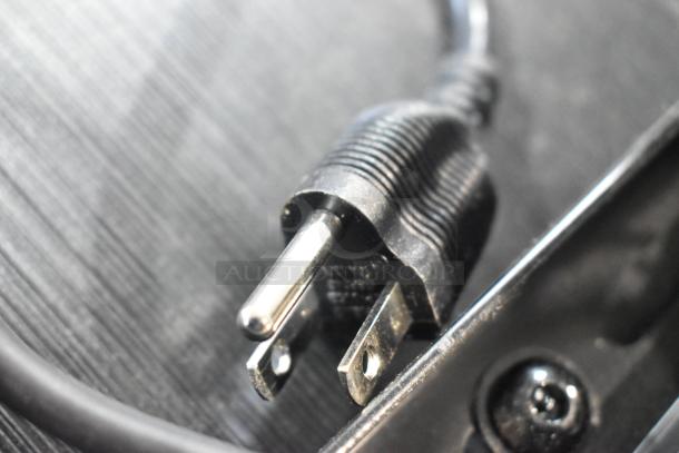 Power plug for Samsung PH43F-P 43" TV, 100-240V, 1 phase. Close-up view for auction item pickup.