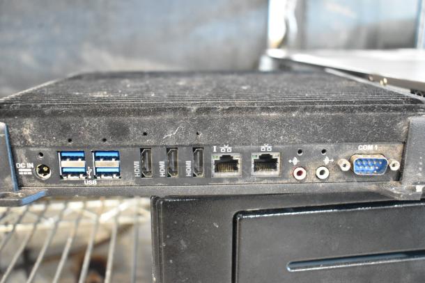 Auction item including Toast POS monitor, 3 Epson receipt printers, 2 Toast card scanners, cash drawer, Episode amp.