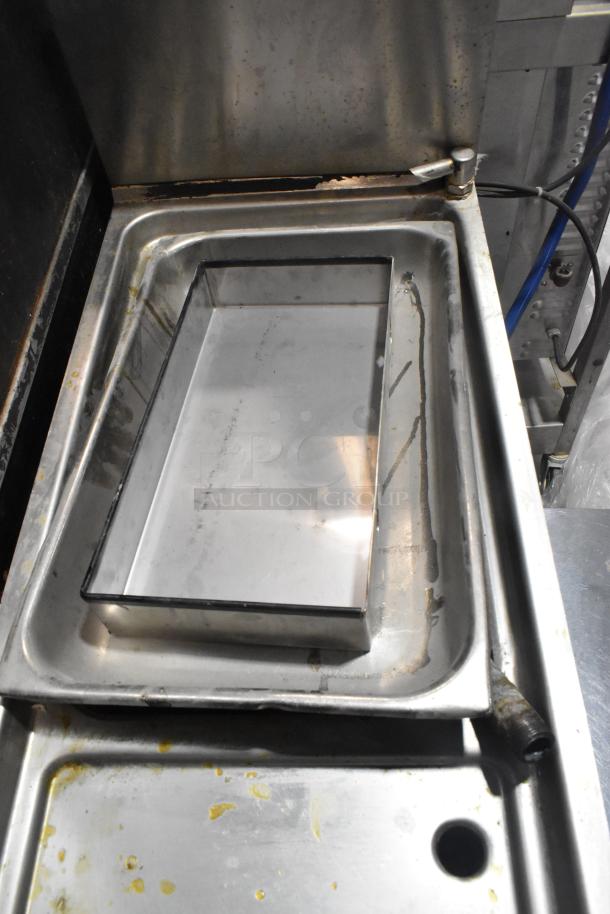 Rosito Bisani CPG1 stainless steel pasta cooker, natural gas powered, 80,000 BTU. Floor style, used condition, visible wear.