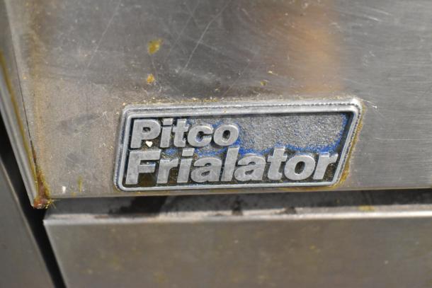 Pitco Frialator 14S stainless steel commercial deep fryer with visible brand logo; used condition.