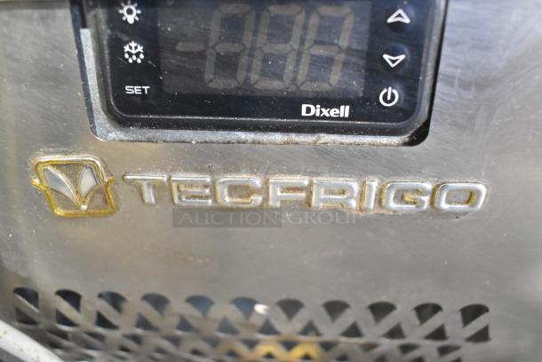 Tecfrigo Microgel 4 Gelato Display, stainless steel, tabletop, 230V, 1-phase, Dixell control panel visible, branded logo.