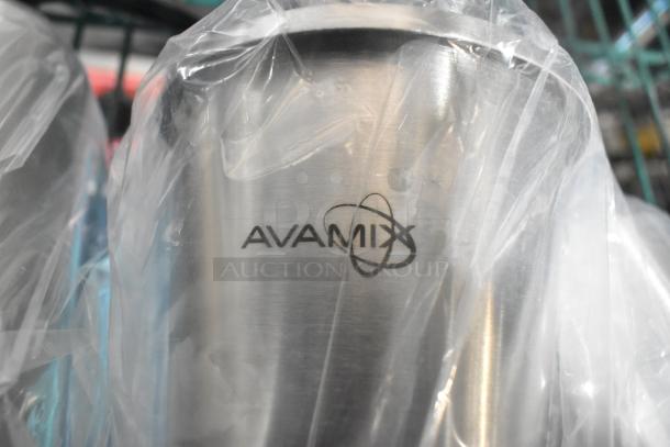 AvaMix DM-B-30C milkshake machine, stainless steel, brand new with minor scratches, triple spindle, 120V, 1 phase.