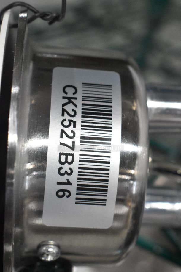 BRAND NEW CK2527B316 metal commercial 2-head heat lamp with barcode label, 120 volts, 1 phase, slight scratches.
