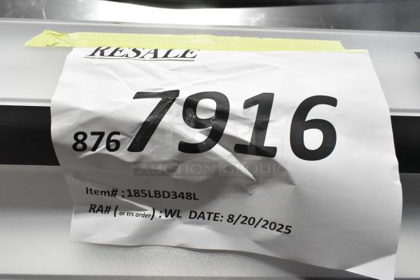 Beverage-Air 185LBD348L 48" liquor display, brand new, scratch and dent condition, with built-in LED lighting. Model: 185LBD348L.
