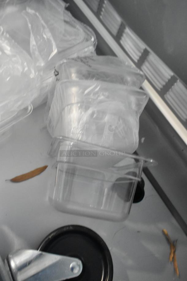 Beverage Air SPE72HC-30M stainless steel sandwich prep table with mega top, brand new, scratch and dent, 115V.