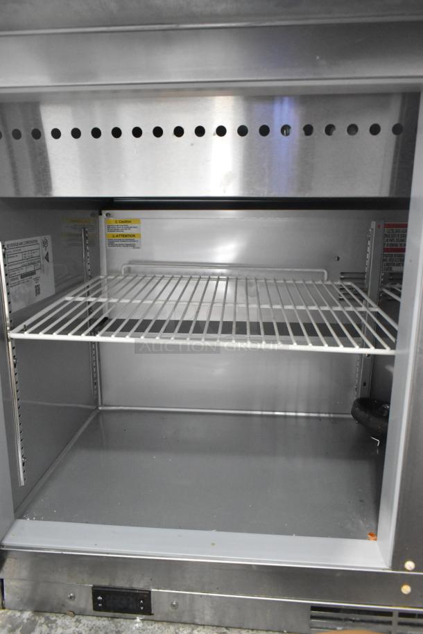 BRAND NEW Beverage Air SPE72HC-30M 72" stainless steel 3-door refrigerated prep table; scratch and dent; 115V, 1 phase.