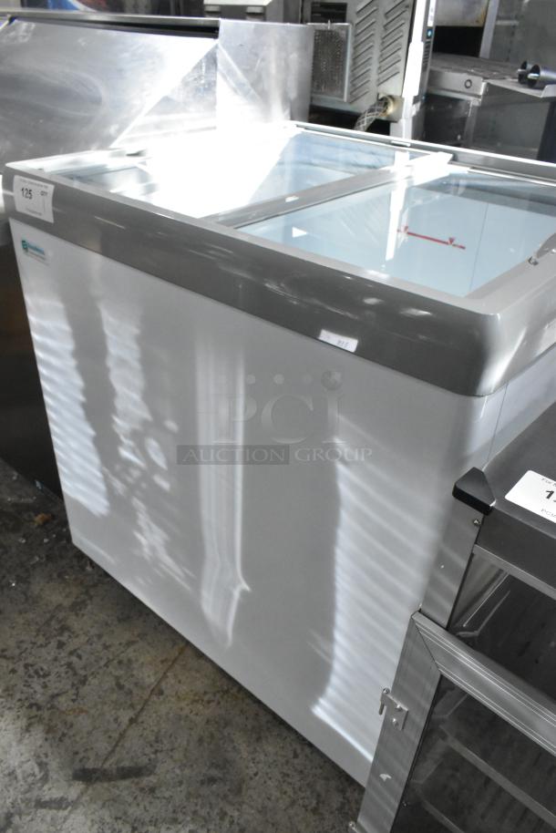 Brand new Excellence HB-7HCD-CHB dual temperature display cabinet, 7.4 cu. ft., scratch and dent condition.