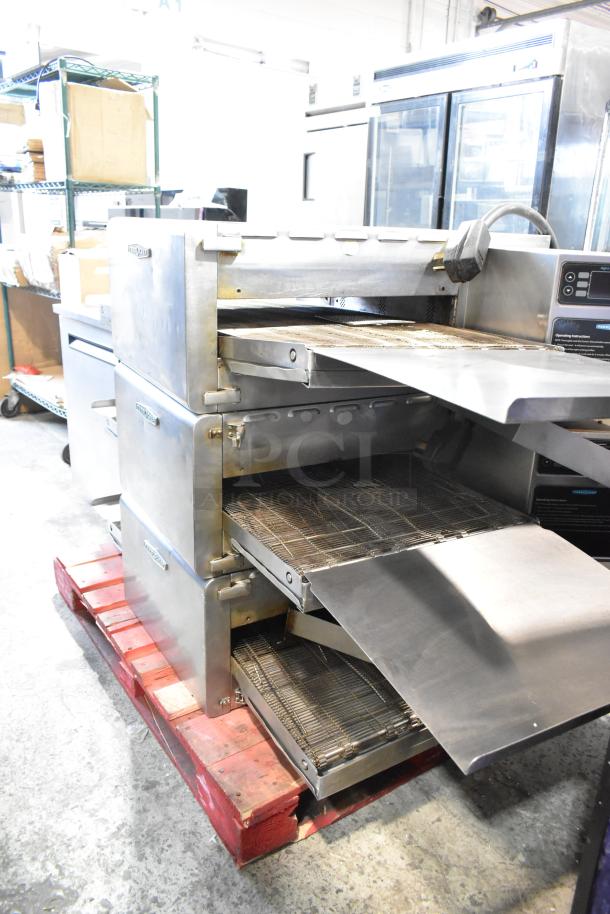 Three Turbochef HhC2020 stainless steel commercial conveyor ovens, 208/240V, 3-phase, clean, sturdy condition.